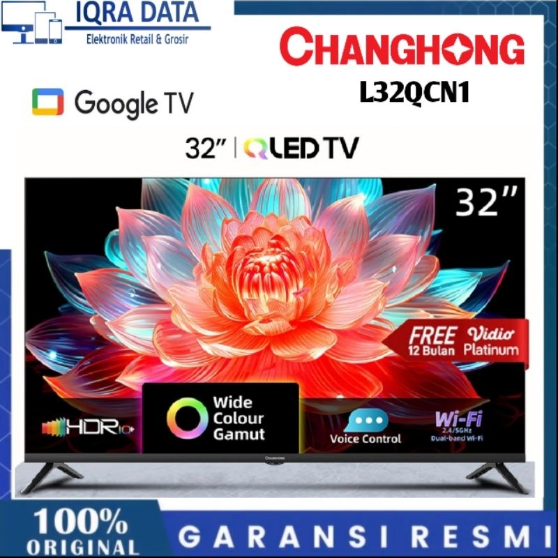 Jual Changhong QLED TV 32 Inch HD Dolby Audio Google Play Netflix