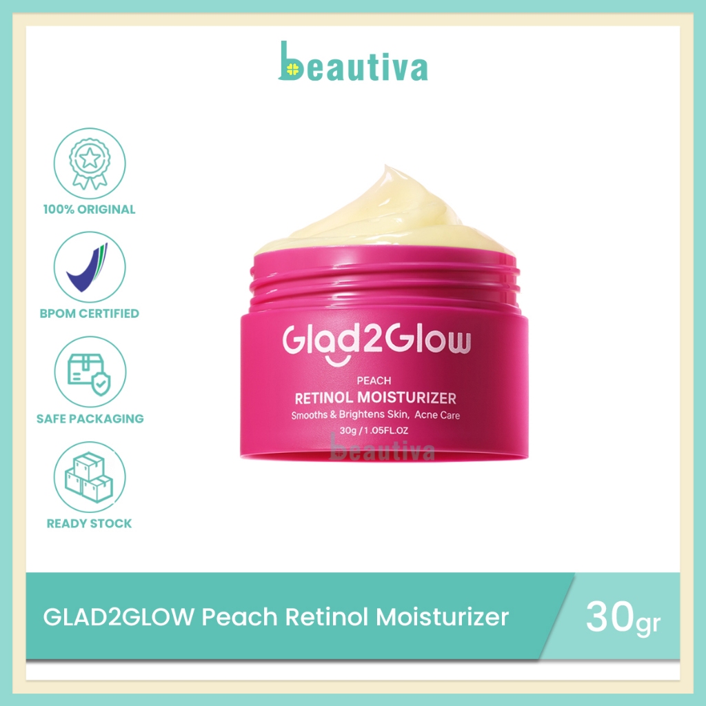 Jual Glad Glow Peach Retinol Moisturizer Shopee Indonesia