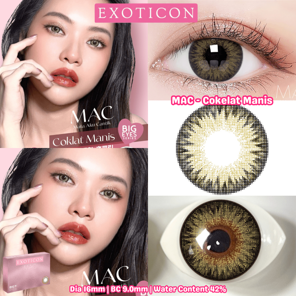 Jual Exoticon Softlens Mata Aku Cantik Mac Coklat Manis Shopee