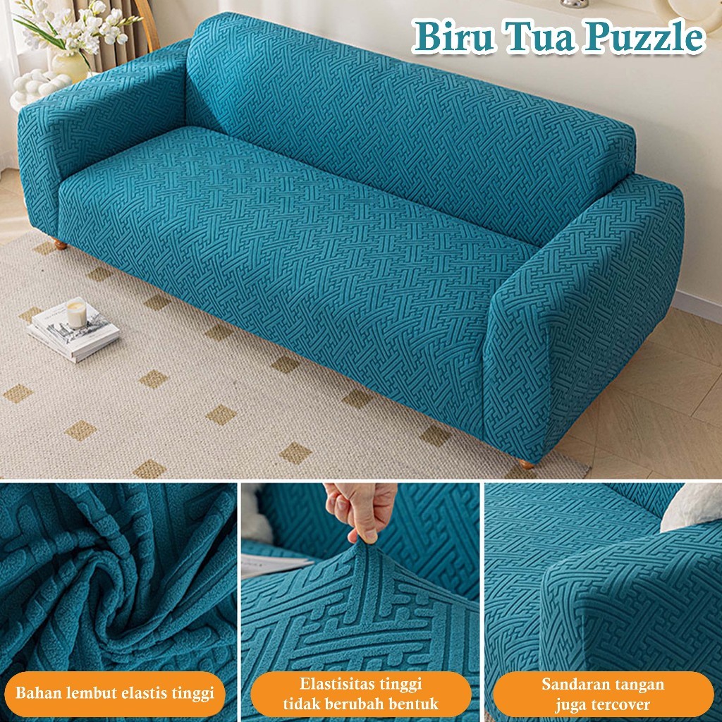 Jual Cover Sofa Sarung Sofa Striped Sofa Cover Elastic Sofa Cover Grid