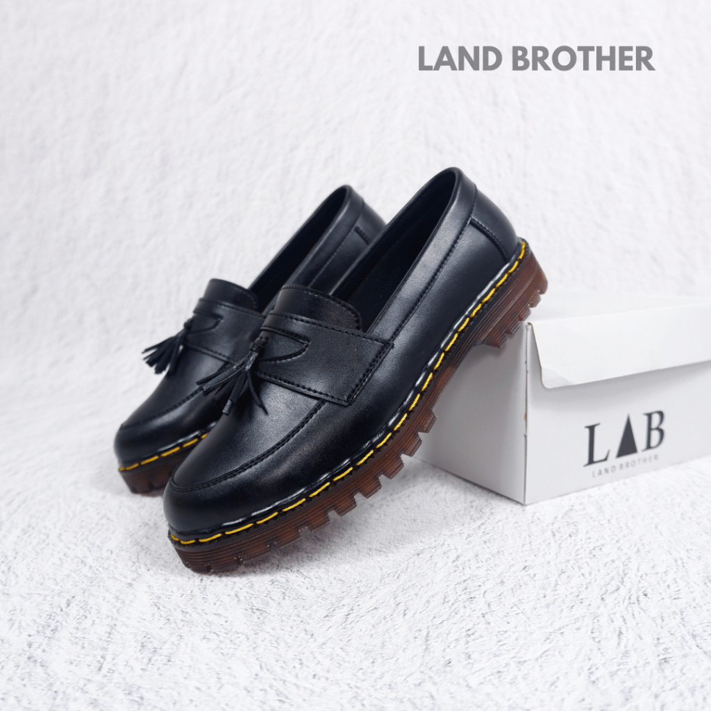 Jual Sepatu Penny Loafers Pria Hitam Slip On Kasual Formal Berkualitas