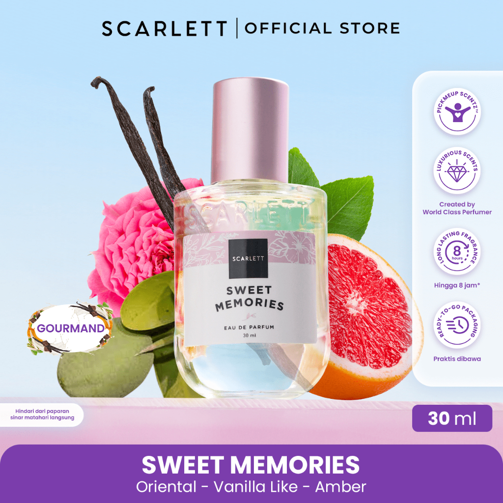 Jual Scarlett Whitening Eau De Parfum Sweet Memories 30ml EDP Parfum