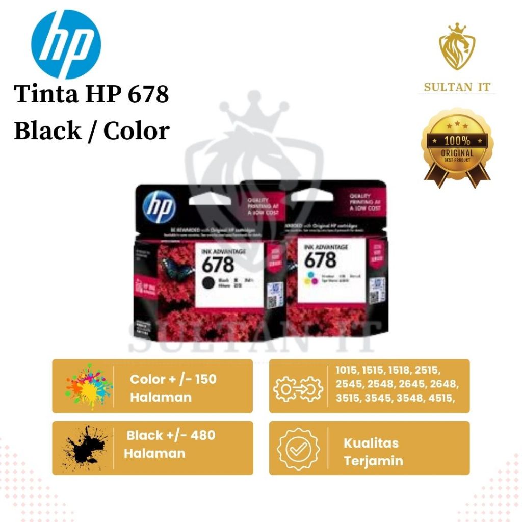 Jual Tinta Hp Black Color Original Tinta Printer Hp