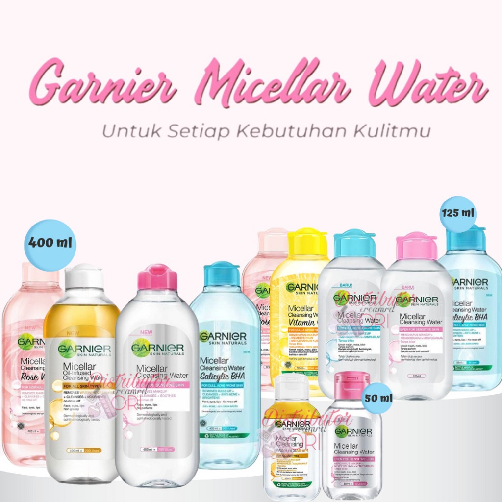 Jual GARNIER Micellar Cleansing Water Pink Blue BiPhase Oil Infused