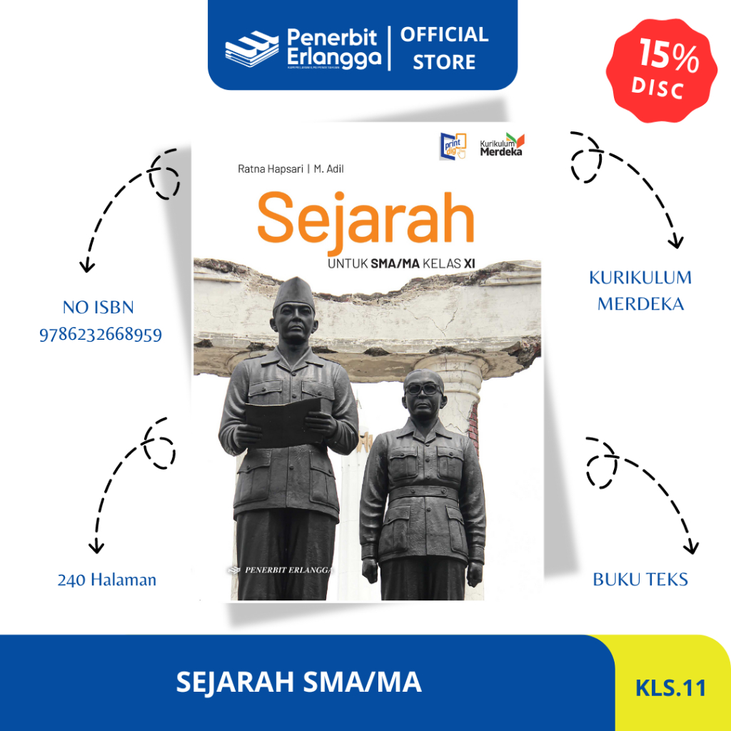 Jual Sejarah Sma Ma Kelas 11 Kurikulum Merdeka Erlangga Shopee