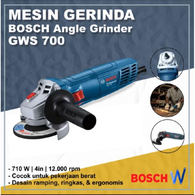 Jual Gerinda BOSCH GWS 700 Gerinda Tangan 4 Bosch Shopee Indonesia