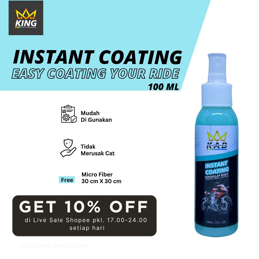 Jual Instant Coating Ml King Auto Detailing Pengkilap Body Motor