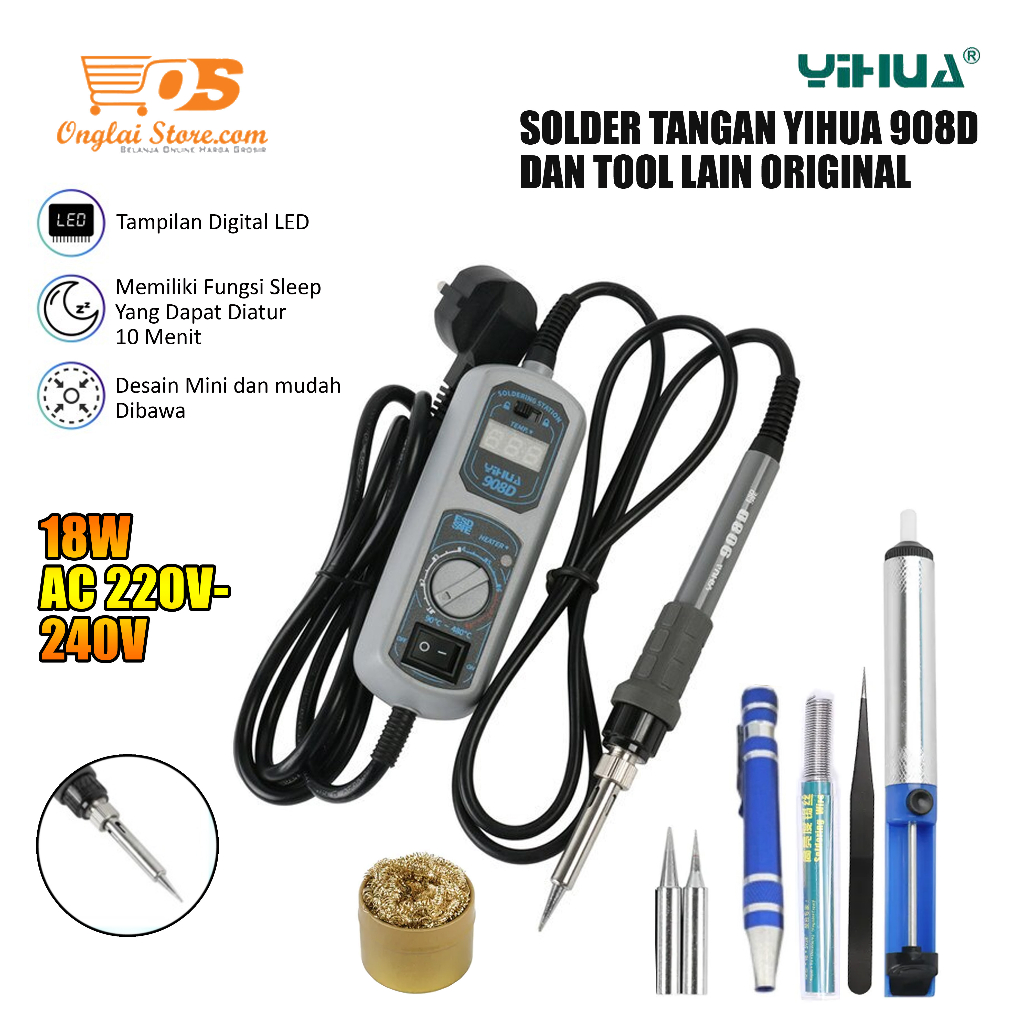 Jual Solder Tangan YIHUA 908D Dan TOOL Lain Dengan BOX EXCELLENT