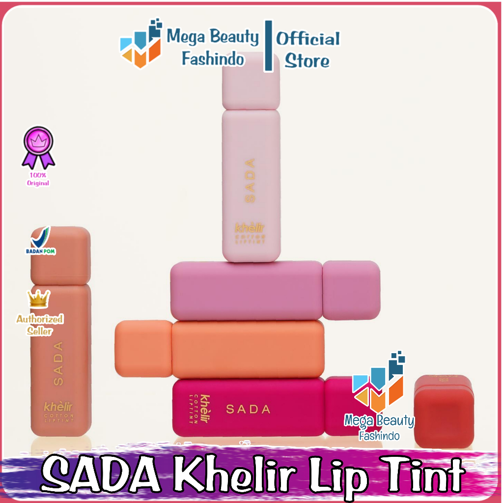 Jual SADA Khelir Cotton Liptint Ultra Light Transfer Proof Lip Tint