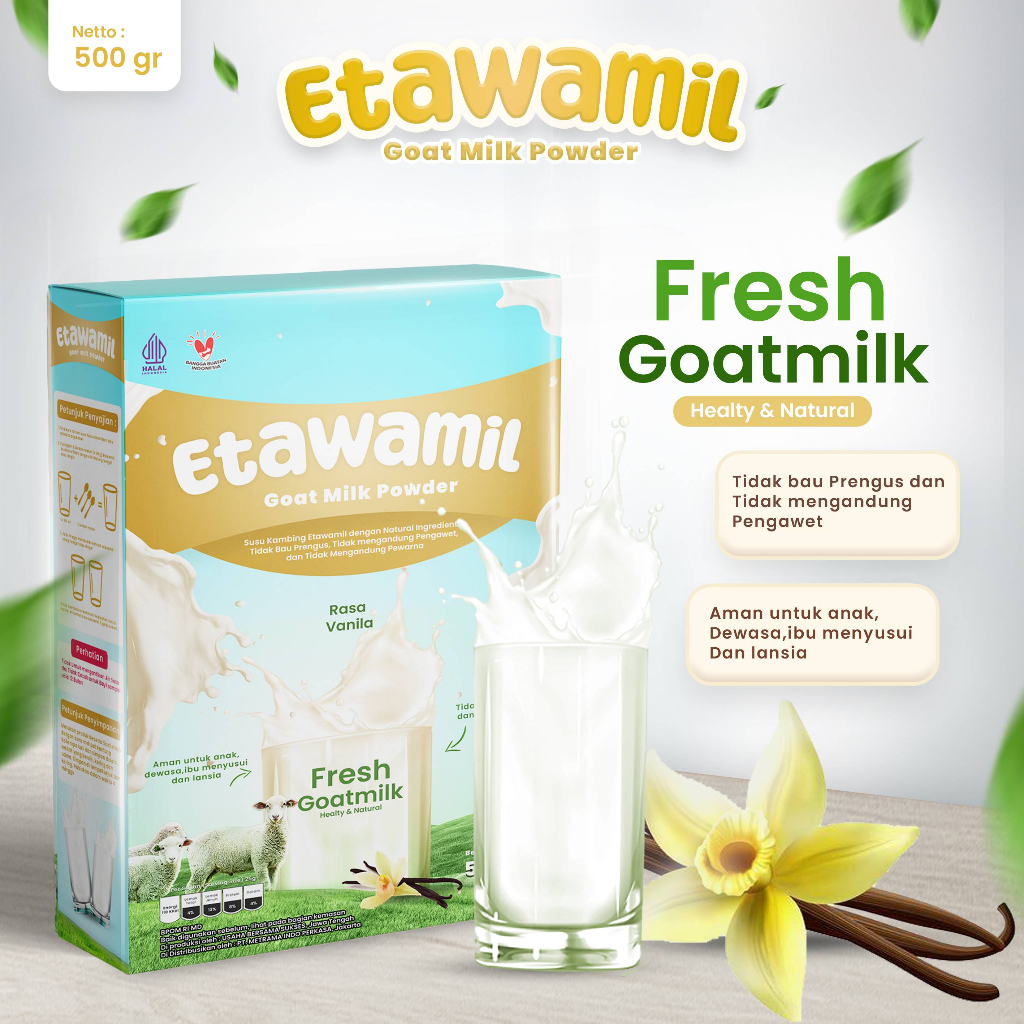 Jual Etawamil Susu Kambing Etawa Bubuk Rasa Vanila Enak Sehat Halal