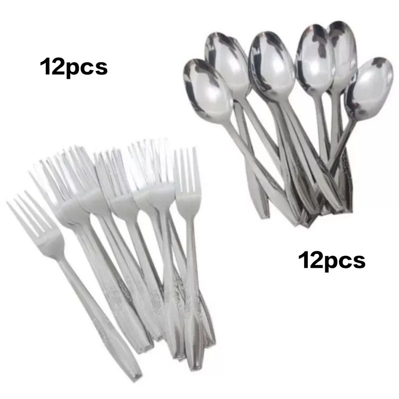 Jual Sendok Garpu Makan Stainless Isi 12 Pcs Shopee Indonesia