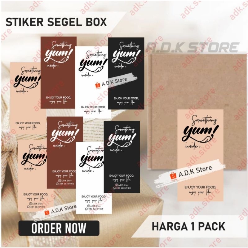 Jual Pack Stiker Segel Box Stiker Segel Box Makanan Shopee