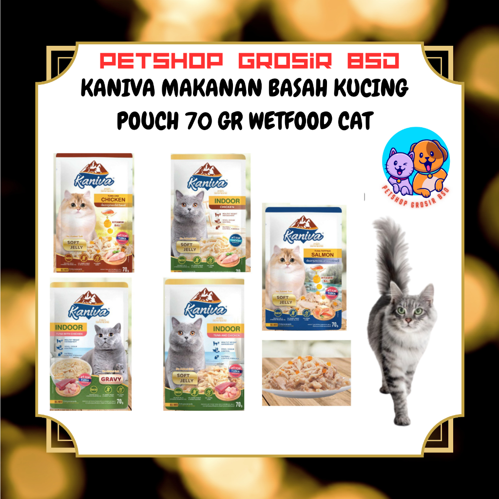 Jual KANIVA MAKANAN BASAH KUCING POUCH 70 GR WETFOOD CAT Shopee Indonesia