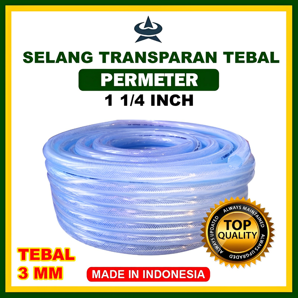 Jual GEMUK Selang Air Transparan 1 1 4 Inch Super Tebal Selang Benang