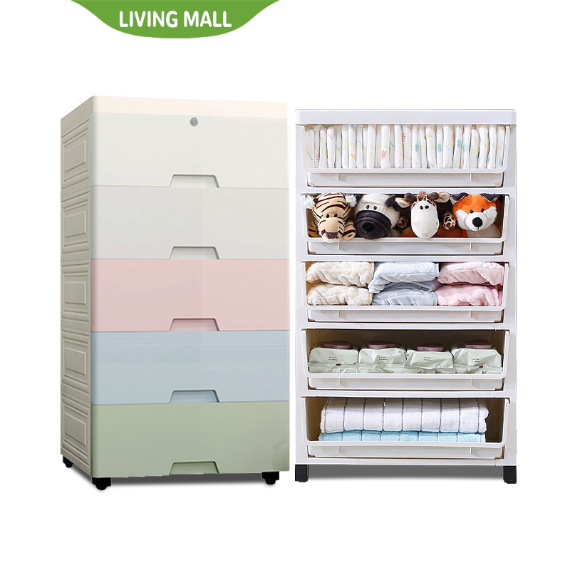 Jual Living Mall Lemari Plastik Pakaian Tingkat Laci Susun Storage