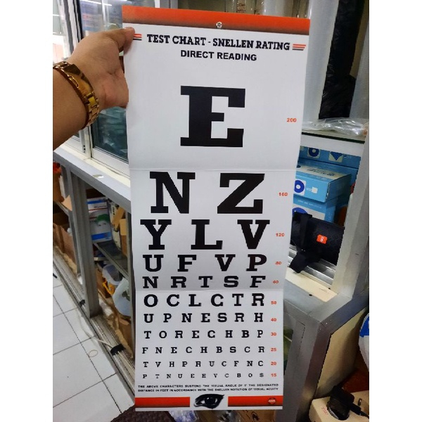 Jual Snellen Chart Kertas Untuk Tes Mata Rabun Shopee Indonesia