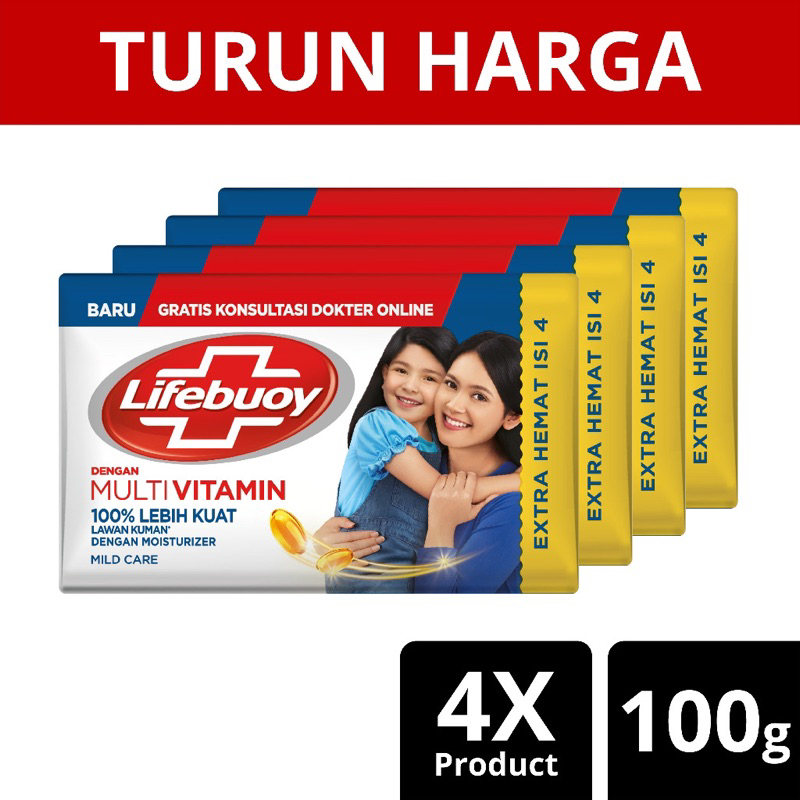 Jual LIFEBUOY TS MILD CARE 4X100GR Shopee Indonesia