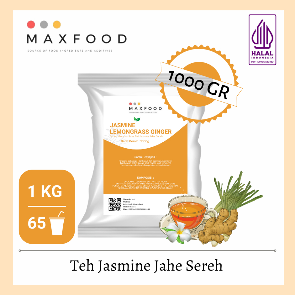 Jual Jasmine Tea Ginger Lemongrass Bubuk Minuman Rasa Teh Jasmine