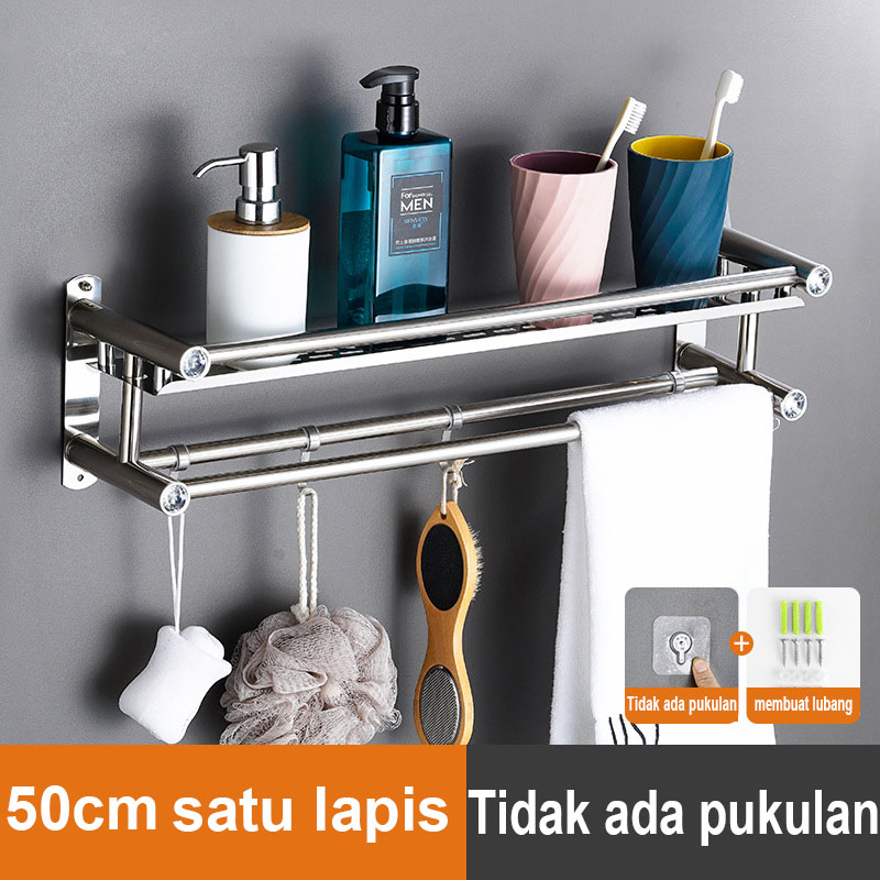 Jual Rak Sabun Kamar Mandi Dinding Rak Bumbu Dapur Stainless Steel Rak