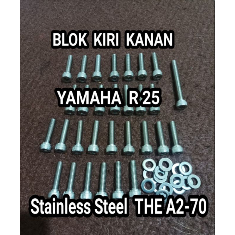 Jual Baut Mesin Blok Set Bak R Kopling Block Yamaha R L Stainless