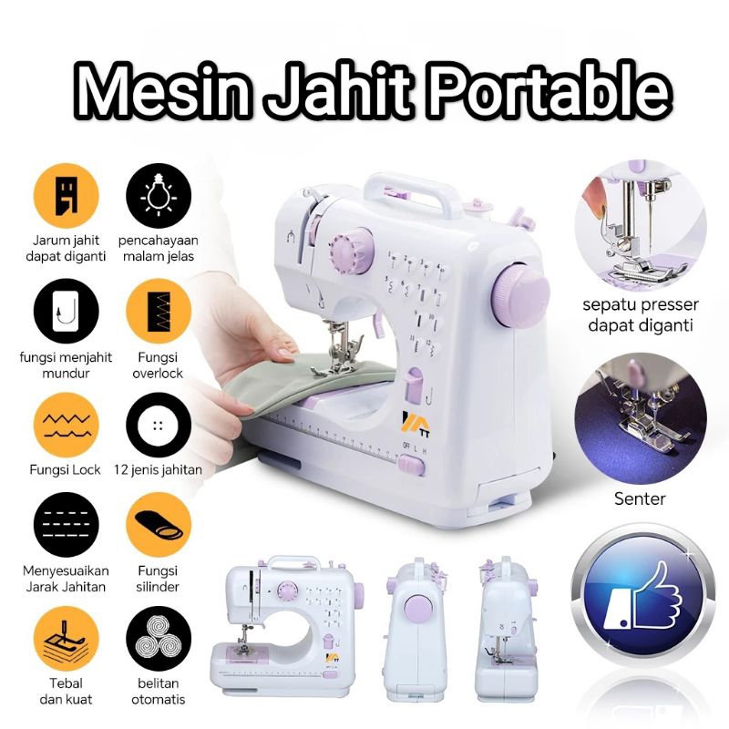 Jual Mesin Jahit Mini Portable A Jenis Pola Jahitan Mesin Jahit