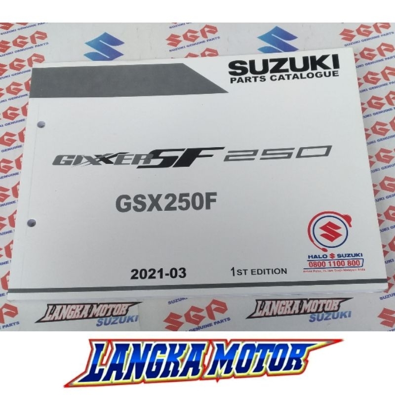 Jual GIXXER ORI SGP Buku Katalog Parts Suzuki GIXXER 250 Shopee Indonesia