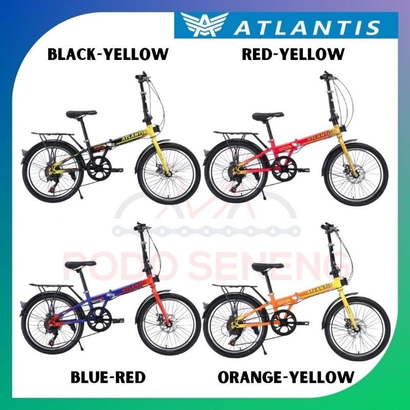 Jual Sepeda Lipat Atlantis Ukuran 20 Inch 7 Speed Folding Bike Murah