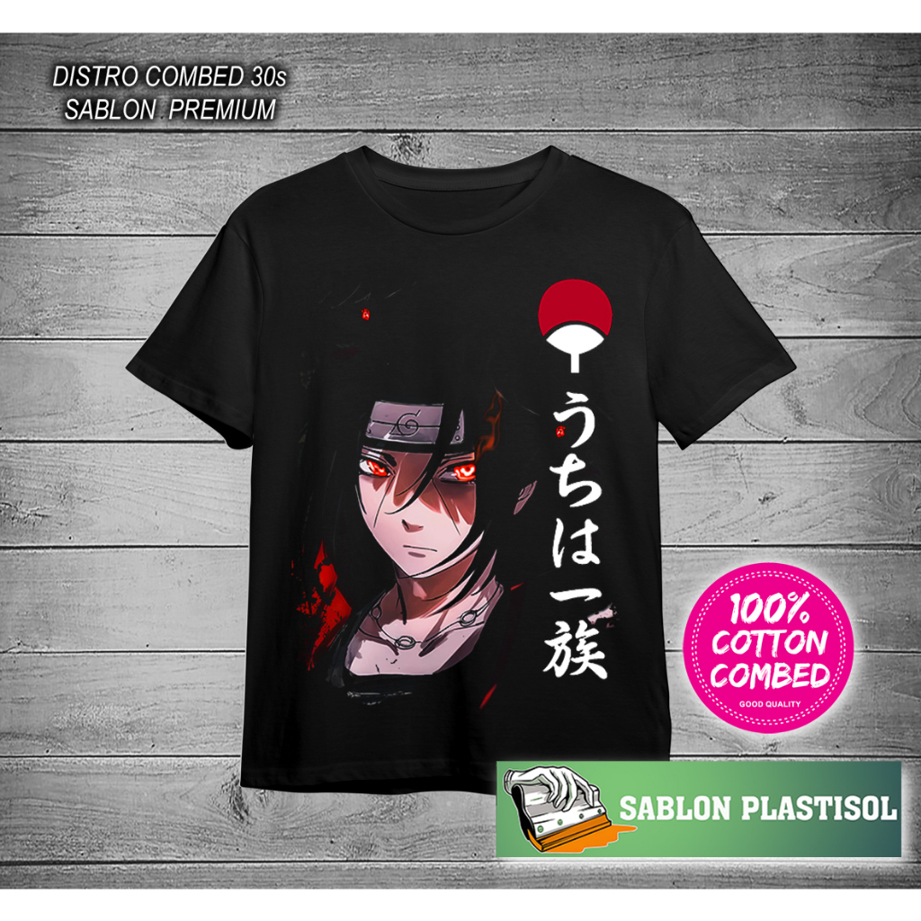 Jual Baju Distro Terbaru Motif Itachi Uchiha Baju Anime T Shirt