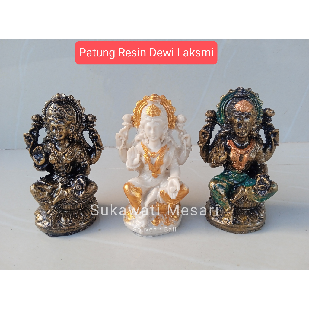 Jual Patung Dewi Sri Laksmi Sakti Dewa Wisnu Tinggi 12cm Bahan Resin