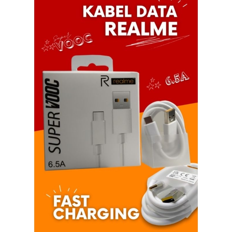 Jual KABEL Data REALME USB TYPE C SUPER VOOC SUPER DART CHARGER 80W