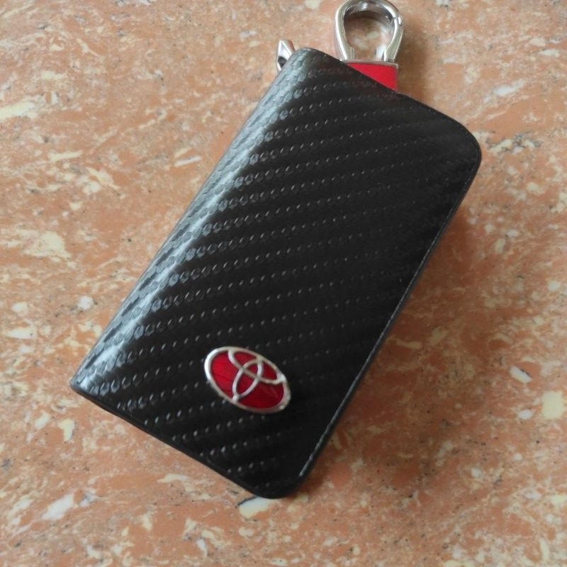 Jual Dompet Kulit Stnk Gantungan Remote Kunci Logo Toyota Warna