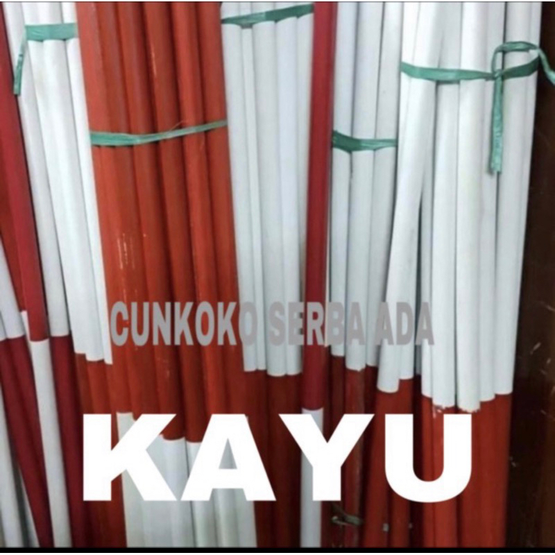 Jual Tongkat Kayu Tongkat Pramuka Merah Putih Batang Shopee