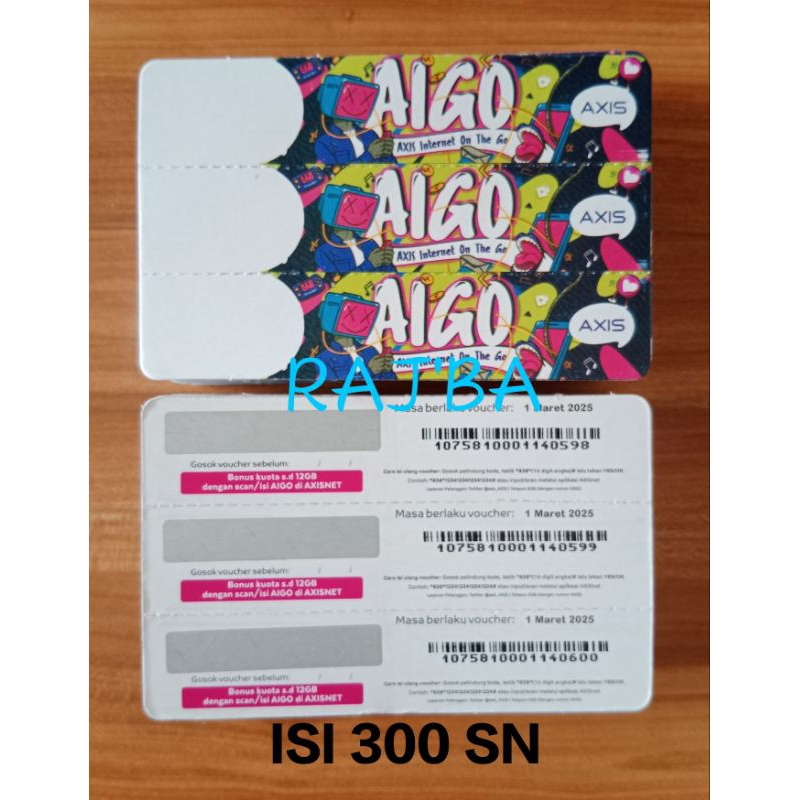 Jual VOUCHER KOSONG AXIS JUAL 300 SN Shopee Indonesia