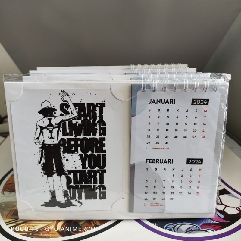 Jual Kalender Duduk Anime Jujutsu Kaisen One Piece Gojo Gear