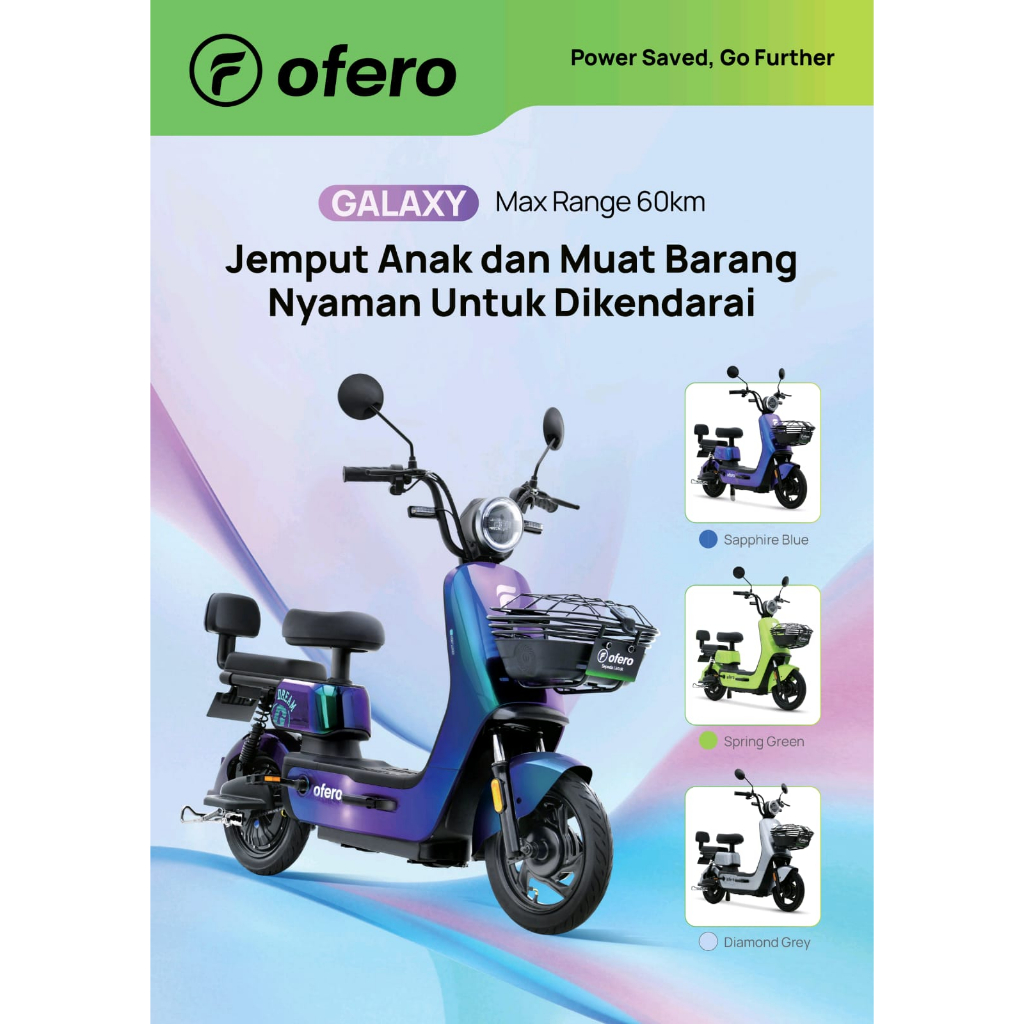 Jual Sepeda Listrik Ofero Galaxy Sepeda Motor Listrik Dewasa Power W