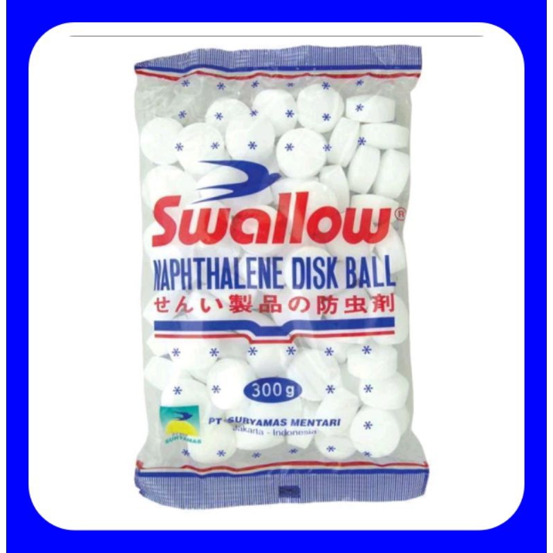 Jual Kamper Putih Kapur Barus Swallow Naphthalene Disk Ball 300 Gram