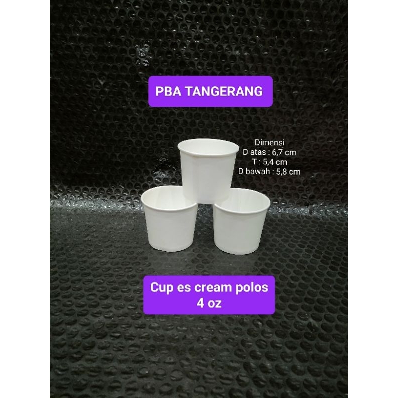 Jual Paper Cup Ice Cream 4 Oz Hot Cup 4 Oz Polos Gelas Kertas Kopi