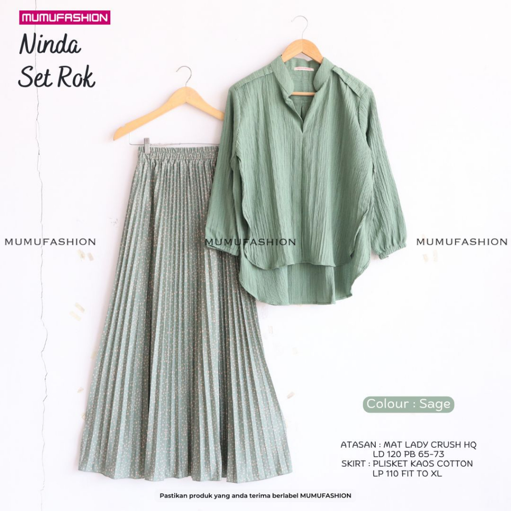 Jual Ajr Ninda Set Rok Setelan Wanita Terbaru Kekinian By Mumufashions