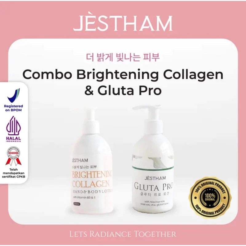 Jual Lotion Brightening Collagen Dan Gluta Pro Jestham Shopee Indonesia