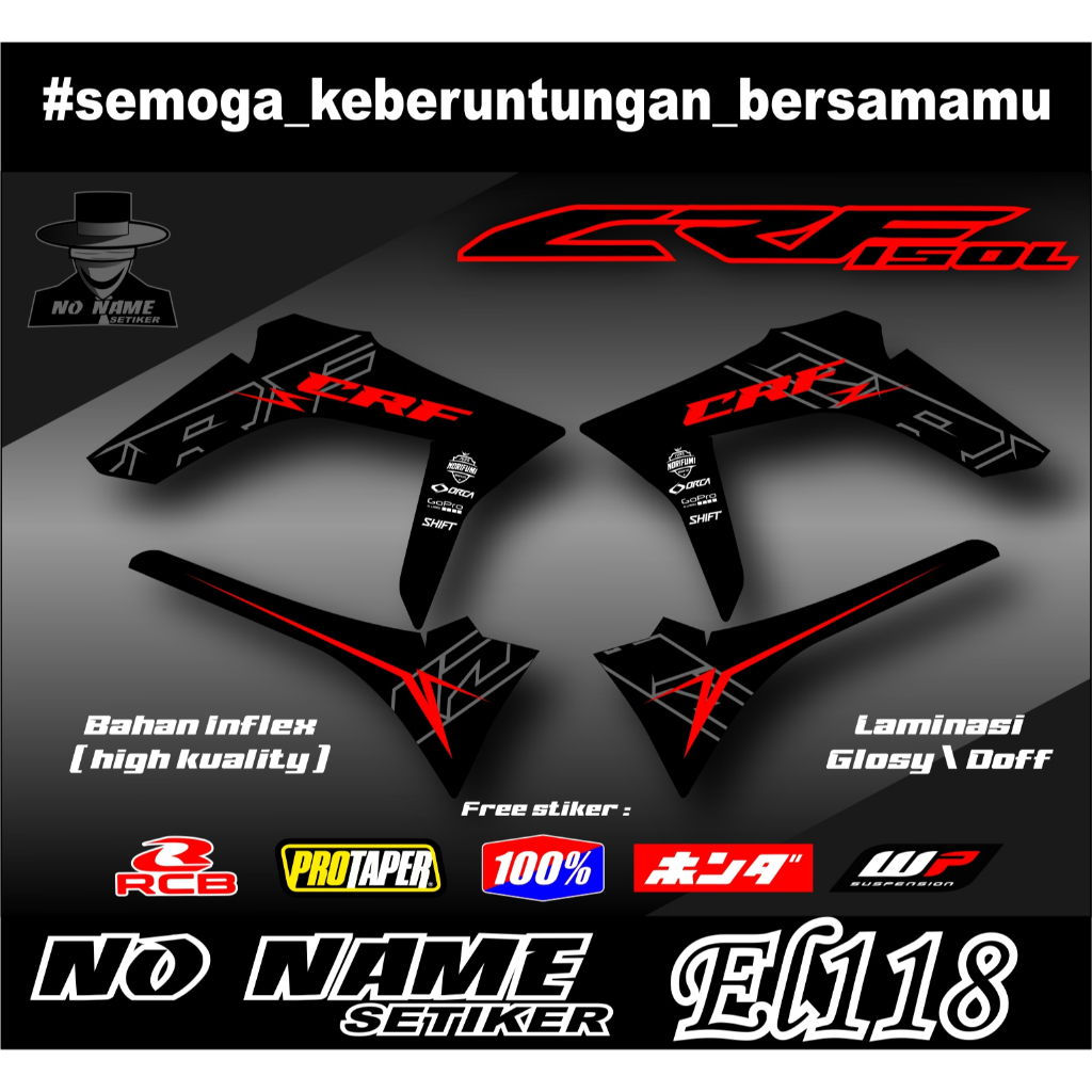 Jual Sticker Setiker Stiker Decal Crf L El Minimalis Dekal