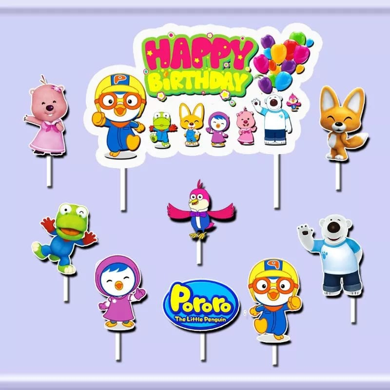 Jual Cake Topper Hiasan Kue Ulang Tahun Motif Pororo Shopee Indonesia