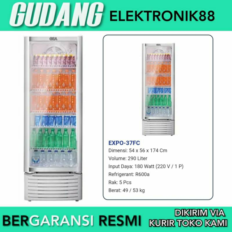 Jual Showcase Chiller Expo Fc Rak Display Cooler Liter Shopee