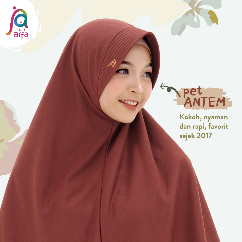 Jual Amira Size Jumbo Bergo Antem Jilbab Arfa Ukuran Jumbo Shopee