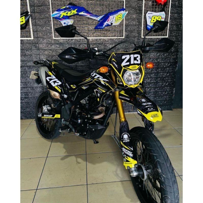 Jual Decal D Tracker 150 New Fullbody Variasi Hitam Kuning Design Keren