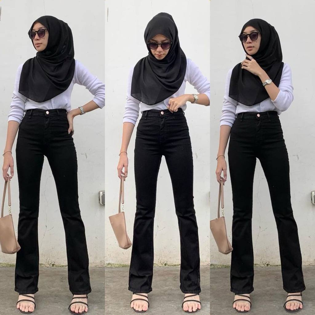 Jual HW Cutbray Jeans Wanita Celana Cutbray Non Strecht Kekinian