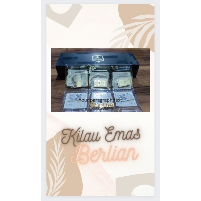 Jual Silver Bar Antam Heritage Full Set 1Oz X 6 Perak Batangan Antam