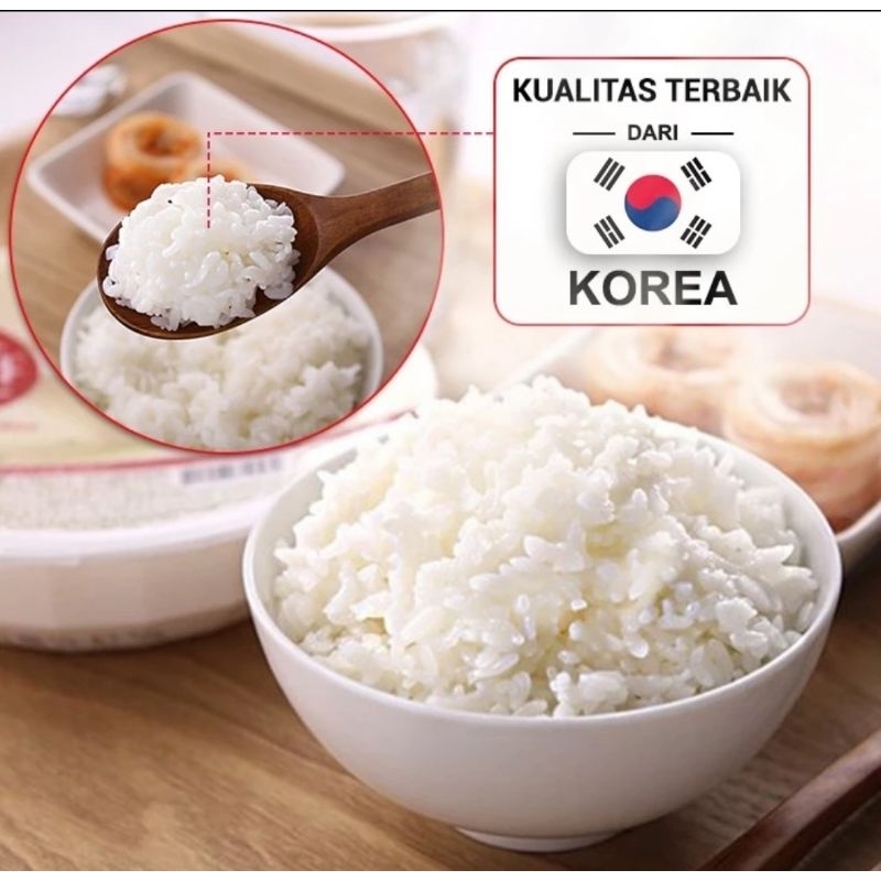 Jual White Rice Korea Instan Nasi Putih Cj Cheiljedang Shopee