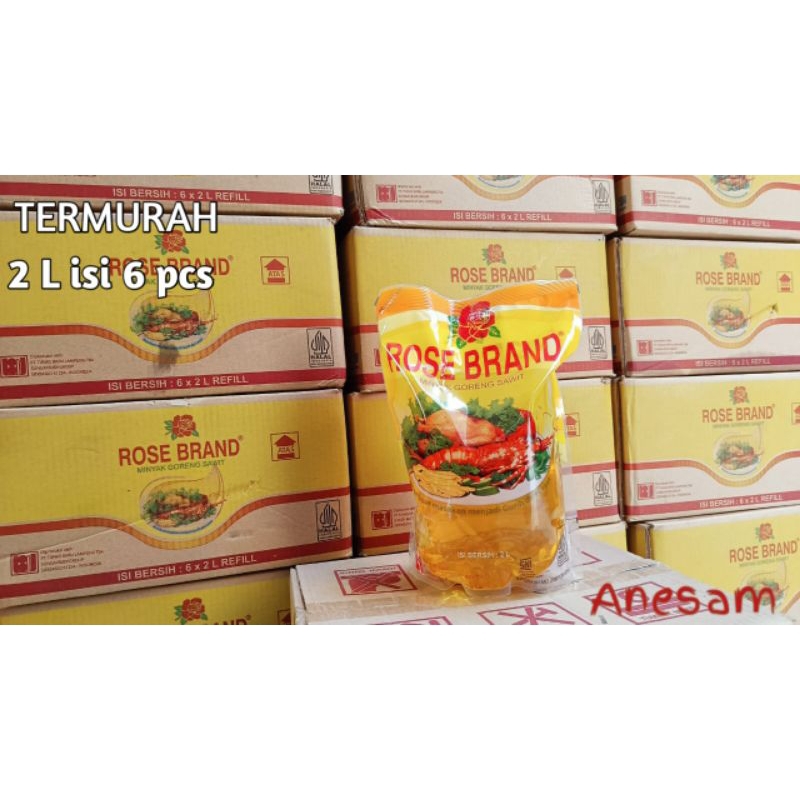 Jual 1 Dus Minyak Goreng ROSE BRAND 2 Liter Isi 6 Pcs Shopee Indonesia