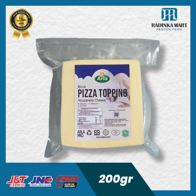 Jual Arla Pizza Topping Mozarella Cheese 200gr Keju Arla Exp Terbaru