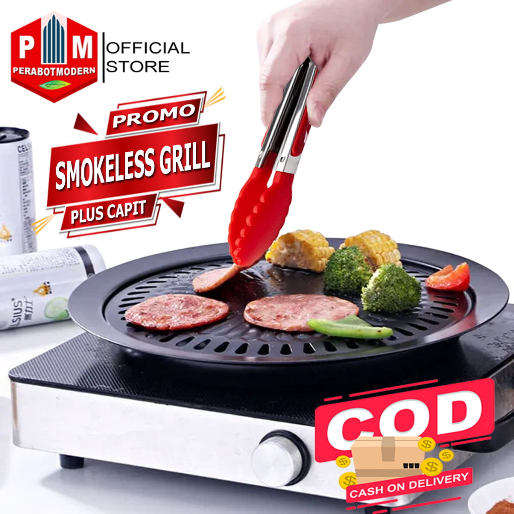 Jual Panggangan Smokeless BBQ Bulat 32Cm Ultra Grill Pan Drip Pan Plate